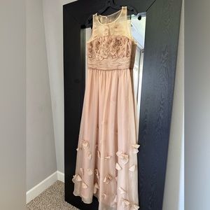 JSCOLLECTION beautiful long dress, champagne color size-Small or medium